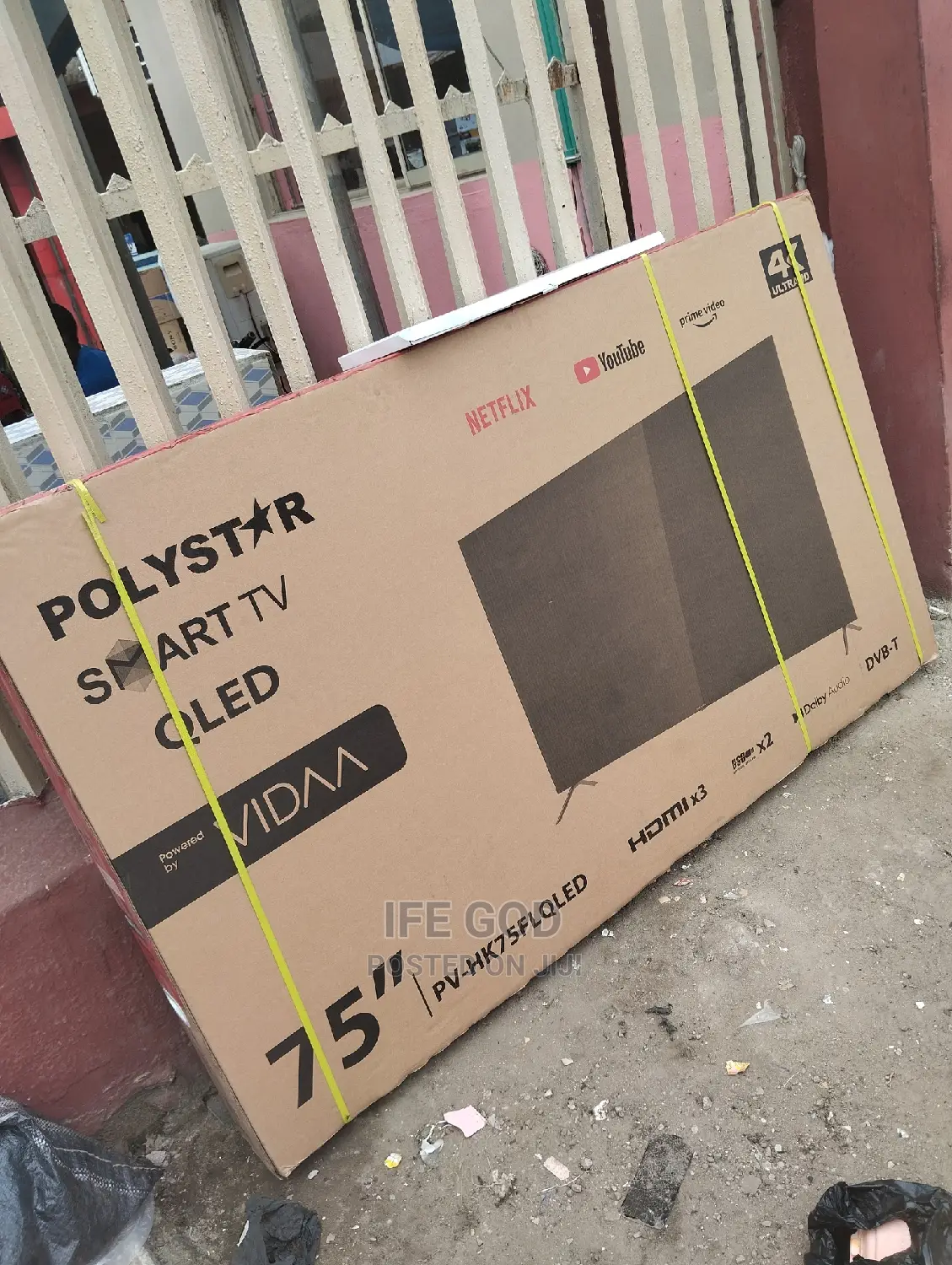 Original Polystar 2023 Model 75" QLED TV Smart Netflix