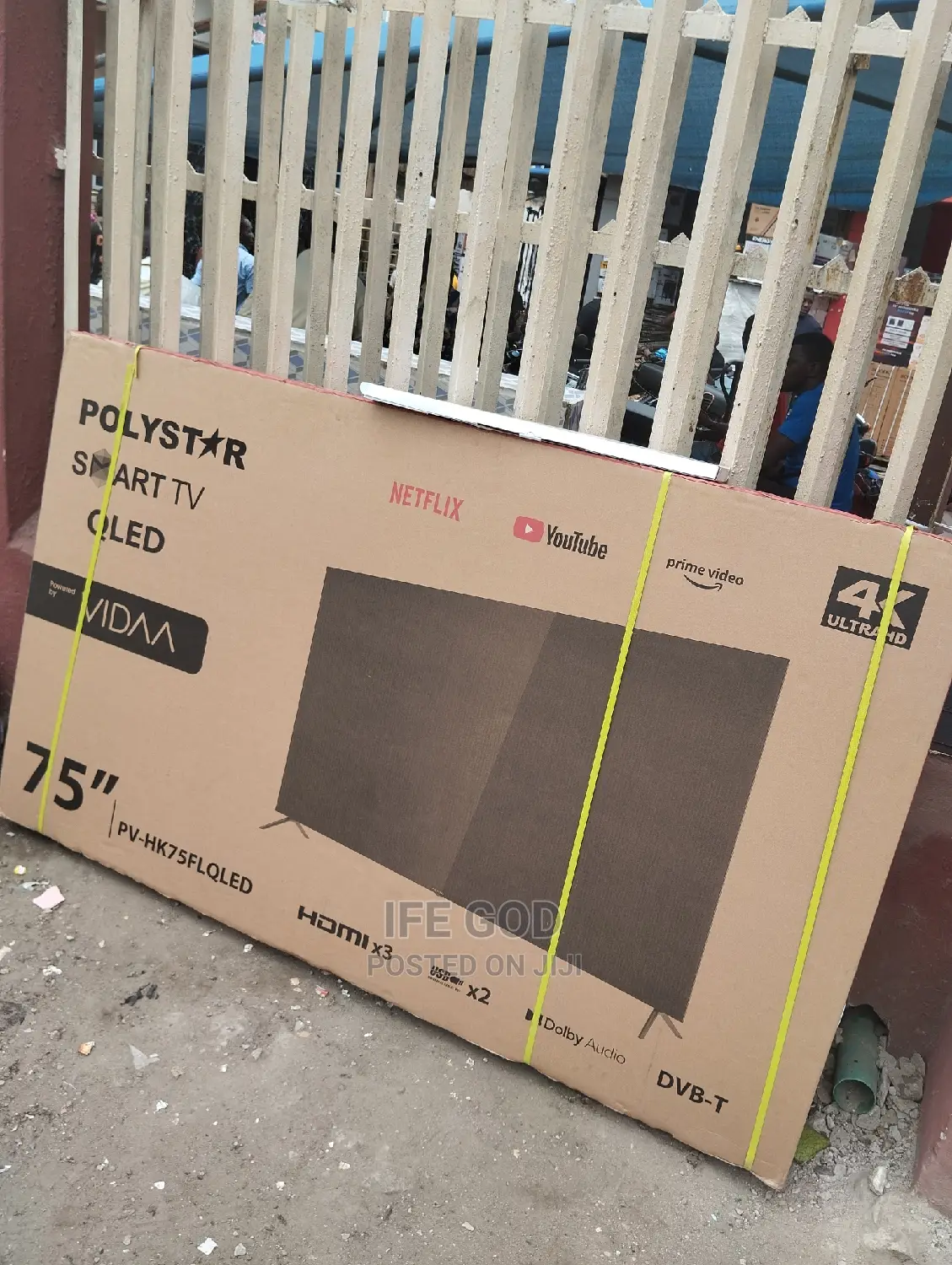 Original Polystar 2023 Model 75" QLED TV Smart Netflix