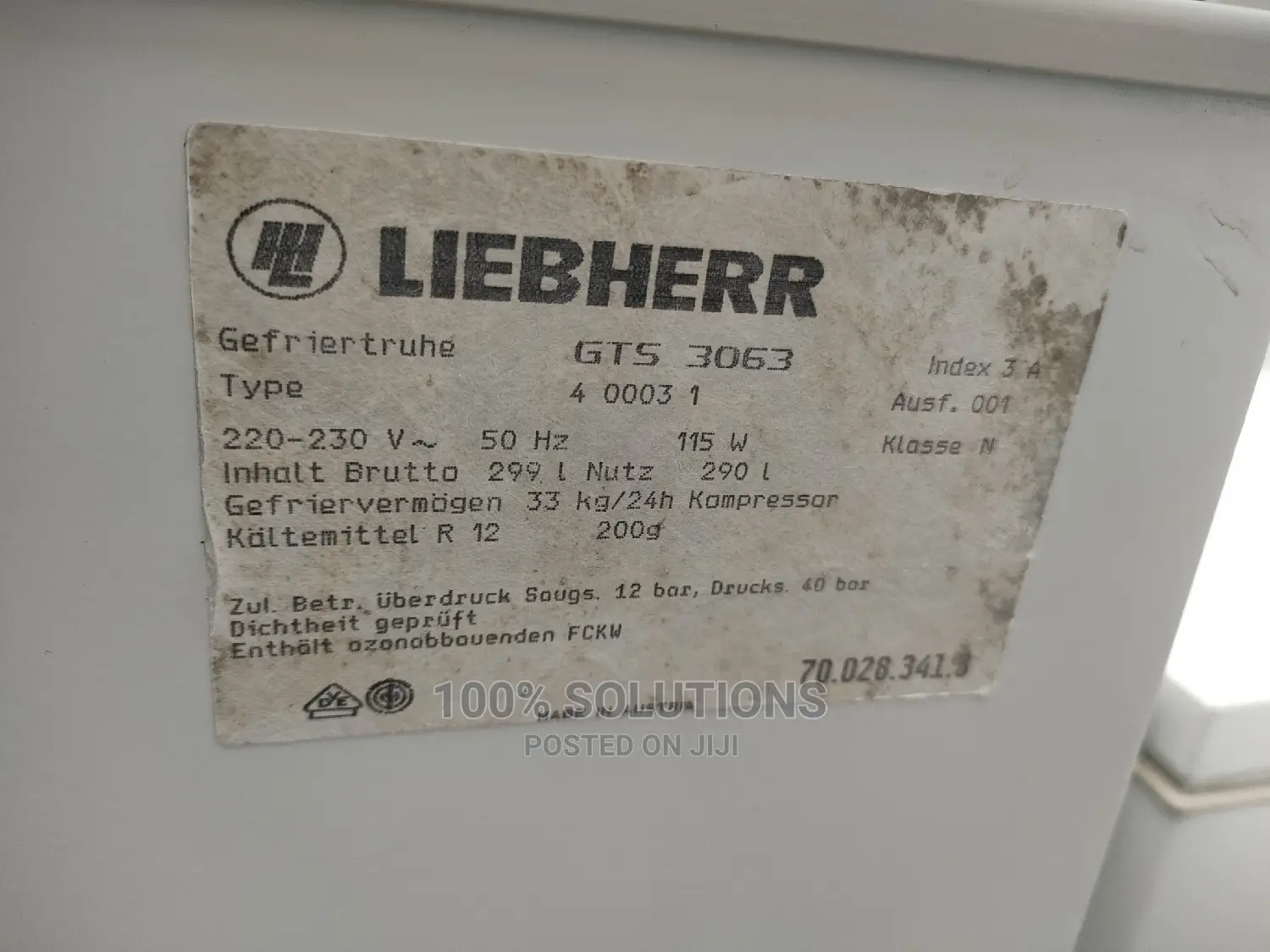 299 Liters Liebherr German Freezer for Sale