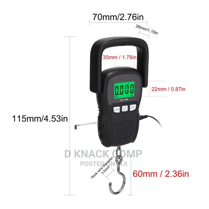 Rechargeable Electronic Digital Hand Travel Luggage Scale