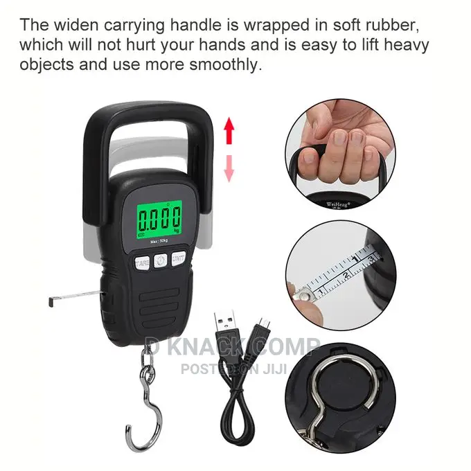 Rechargeable Electronic Digital Hand Travel Luggage Scale