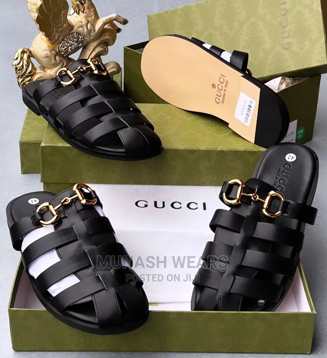 Luxury Gucci Slip Sandal Cut