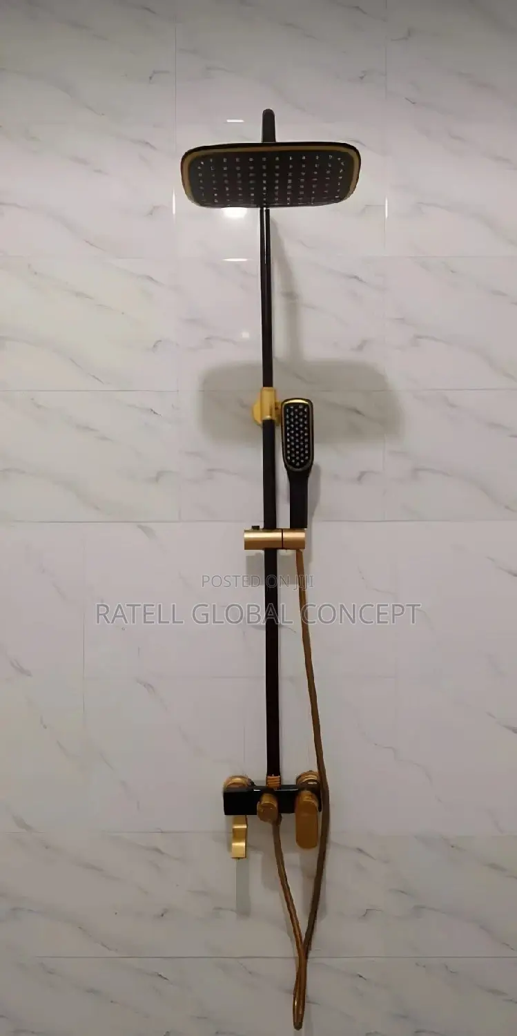 Brimix Black and Gold Shower Set