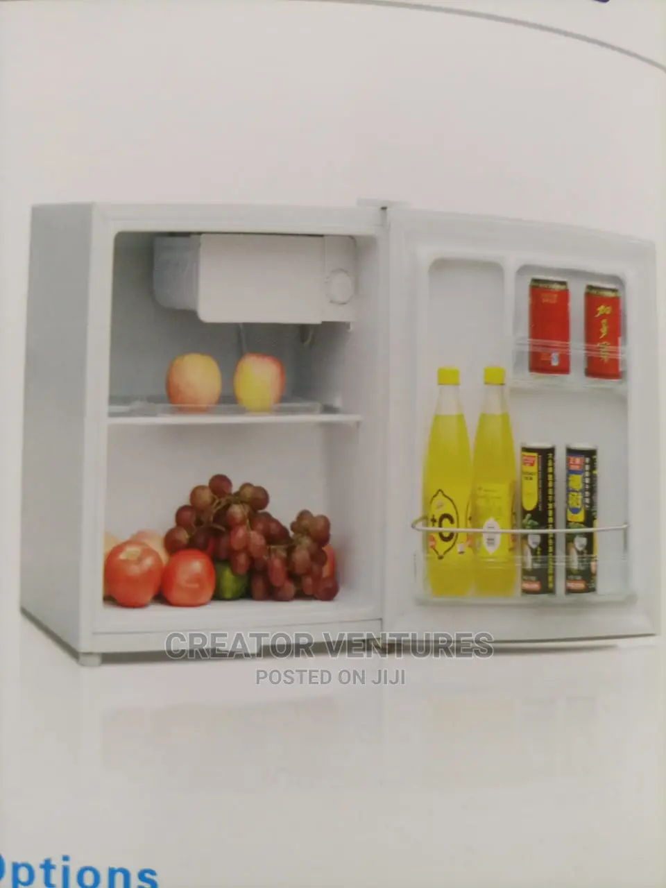 Bedside Refrigerator White Gold,Low Voltage,Fast Cooling,(Bad Carton)