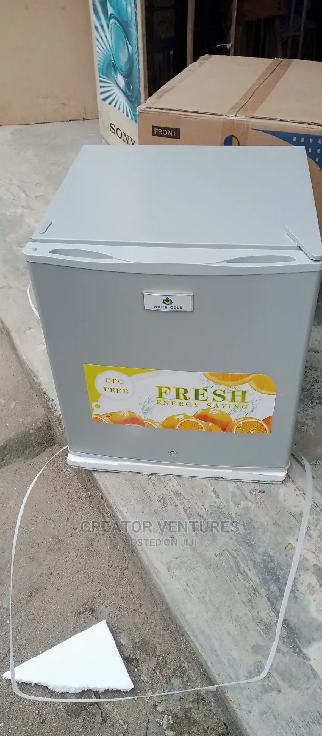Bedside Refrigerator White Gold,Low Voltage,Fast Cooling,(Bad Carton)