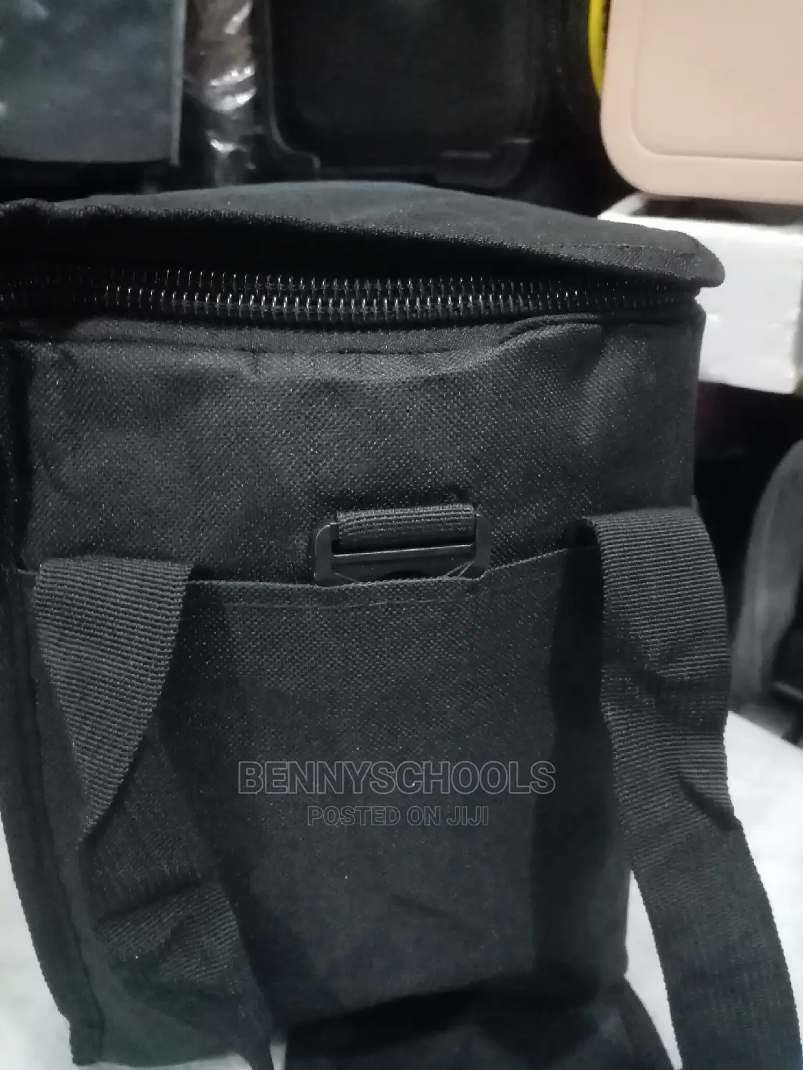 Plain Black and Dark Blue HP Power Lunch Bag