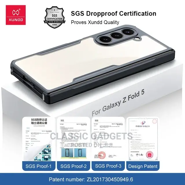 Xundd Foldable Airbag Transparent Case for Samsung Z Fold 6