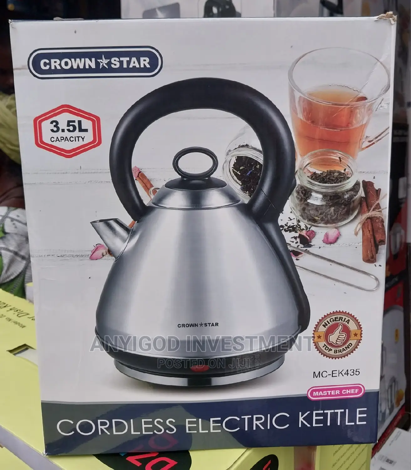 Crown Star Cordless Electric Kettle 3.5litre