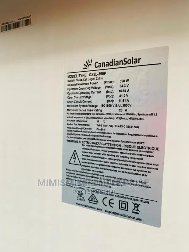 390 Watts Canadian Solar