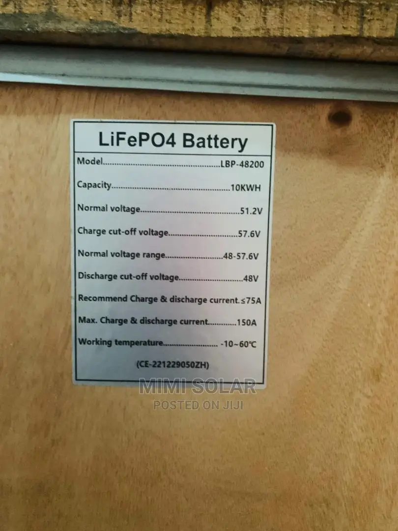 Lifep04 Lithium Battery 10kwh