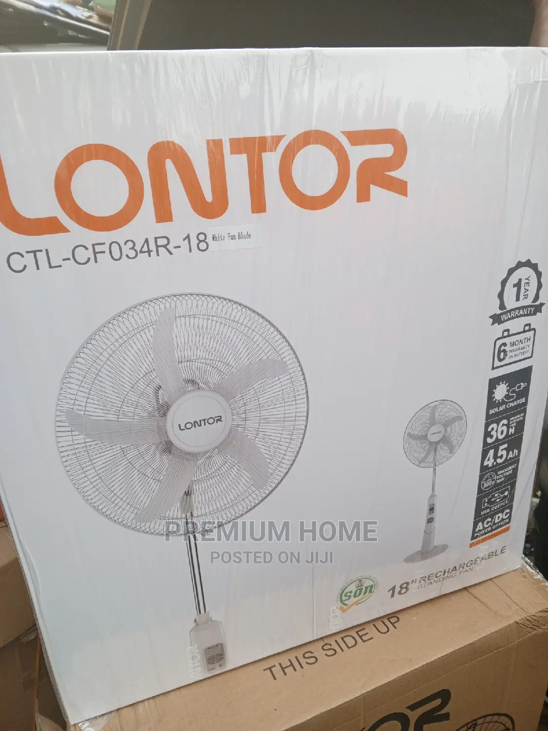 Lontor 18inches Rechargeable Fan CF034R