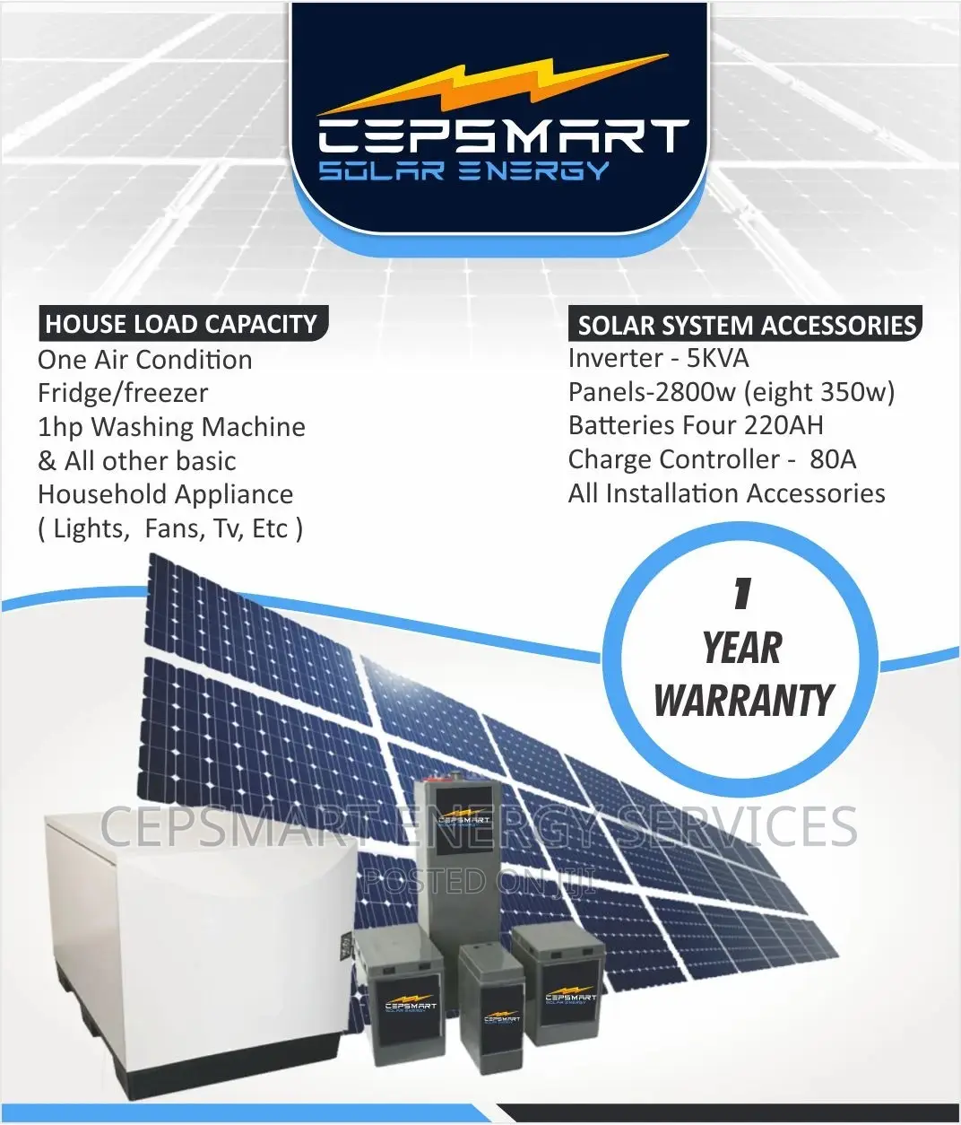5kva Solar With 15 Solar Panels