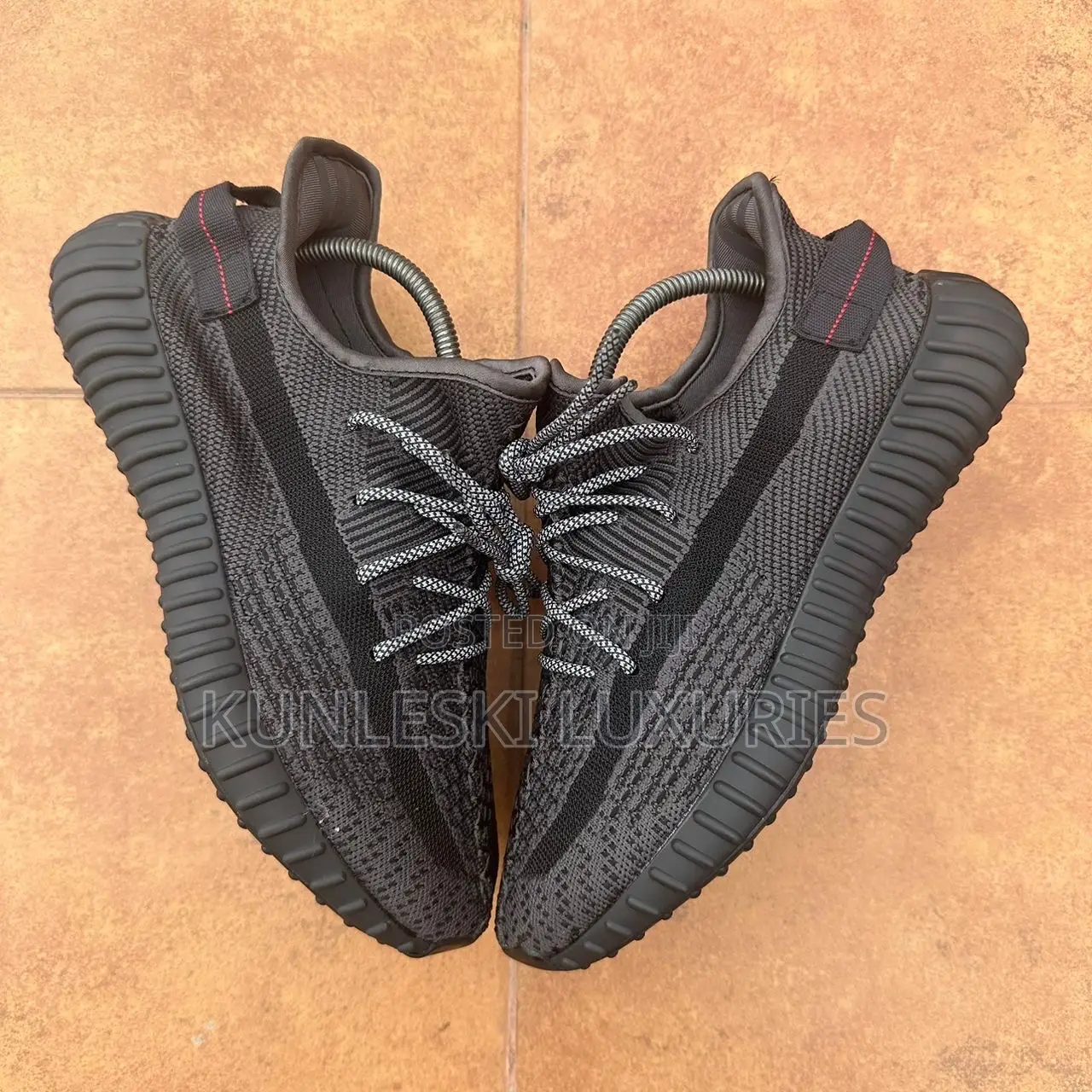 Original Yeezy 350 Static Black / White Reflective Sneakers