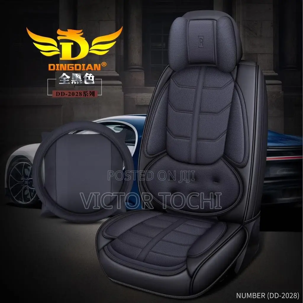 Plain Black Quality Leather Seat Cover