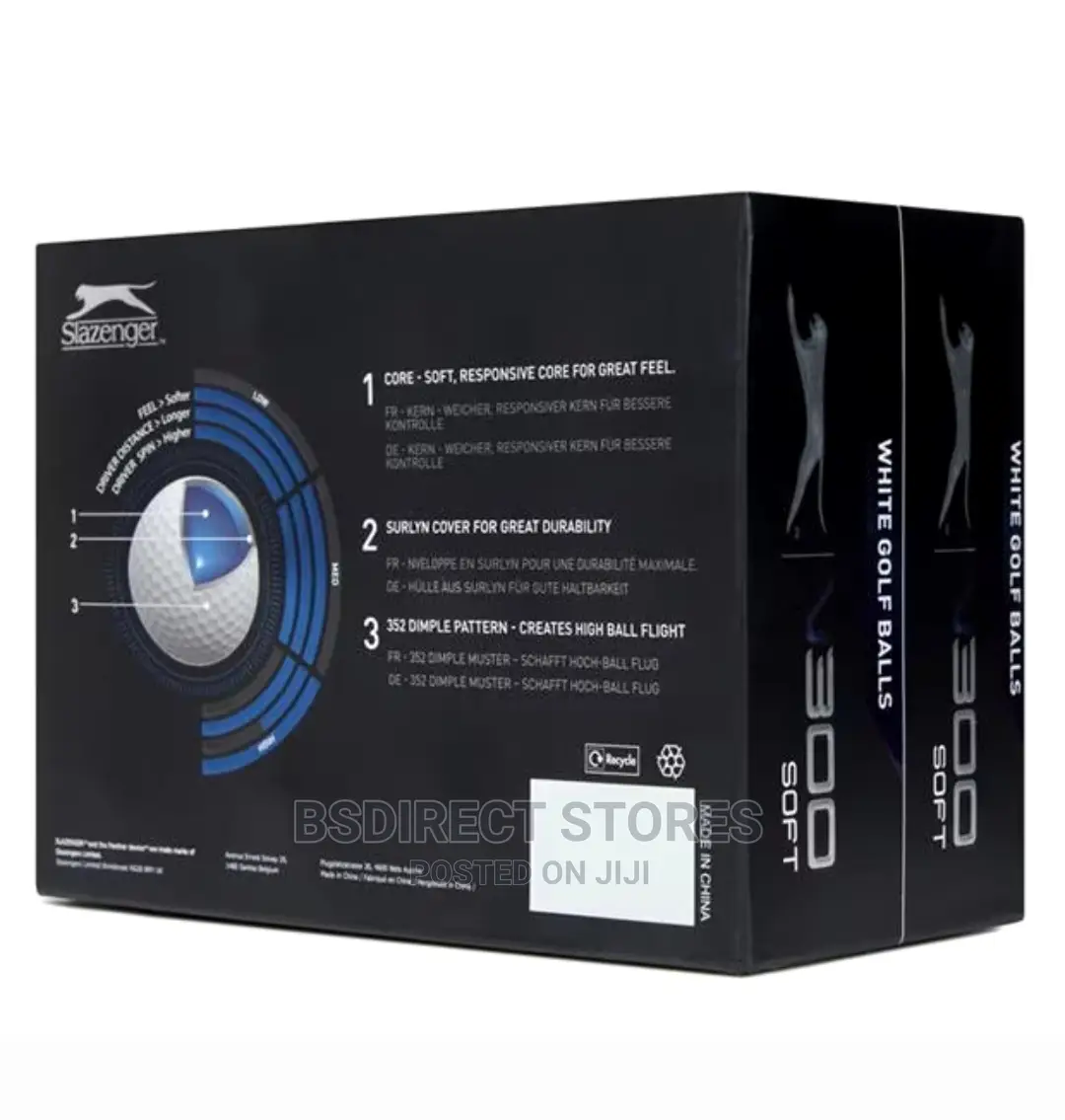 Slazenger V300 Soft Titanium Distance White Golf Balls 24 Pk