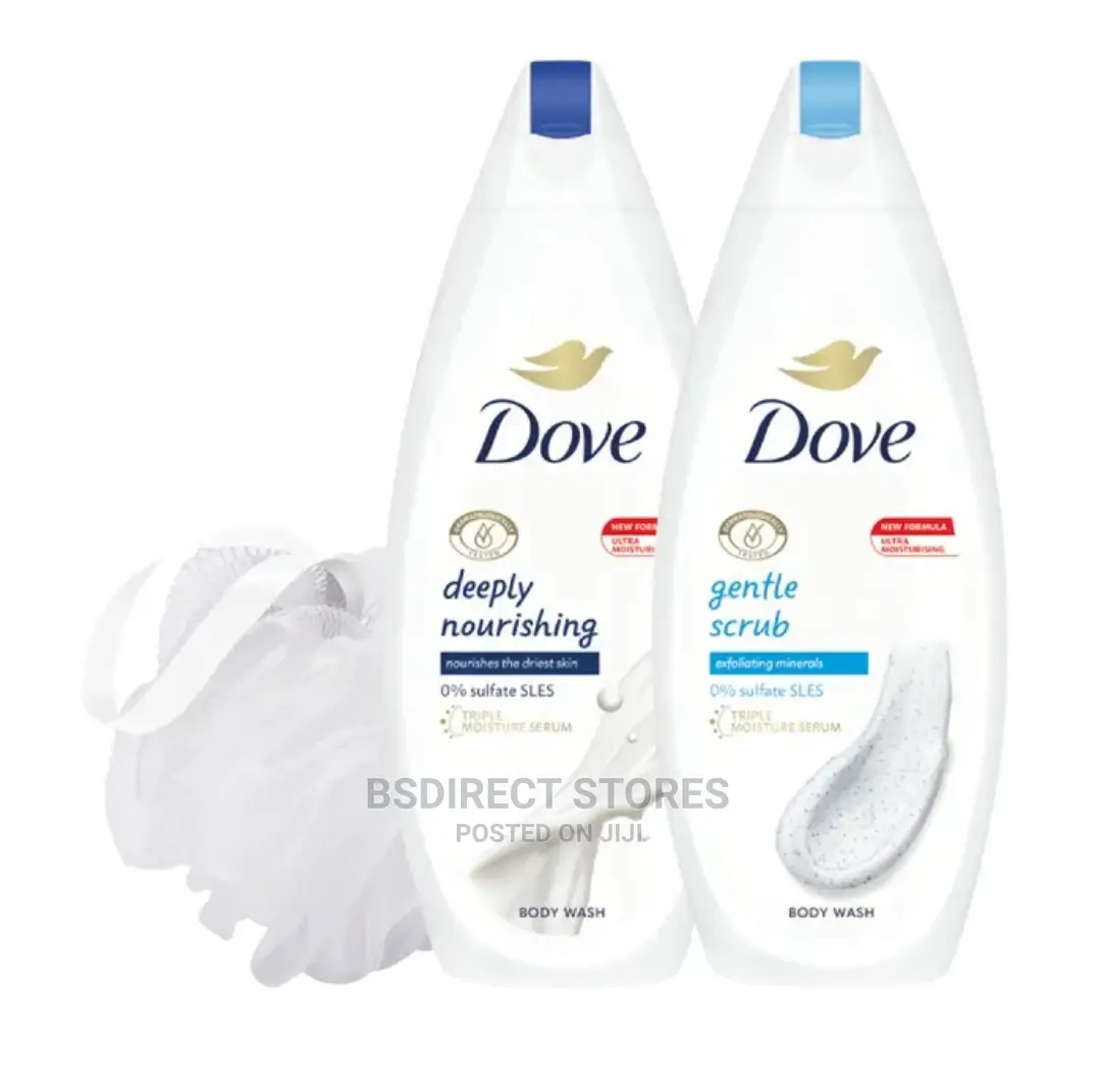 Dove Gently Nourishing Body Wash Gift Set and Shower Puff