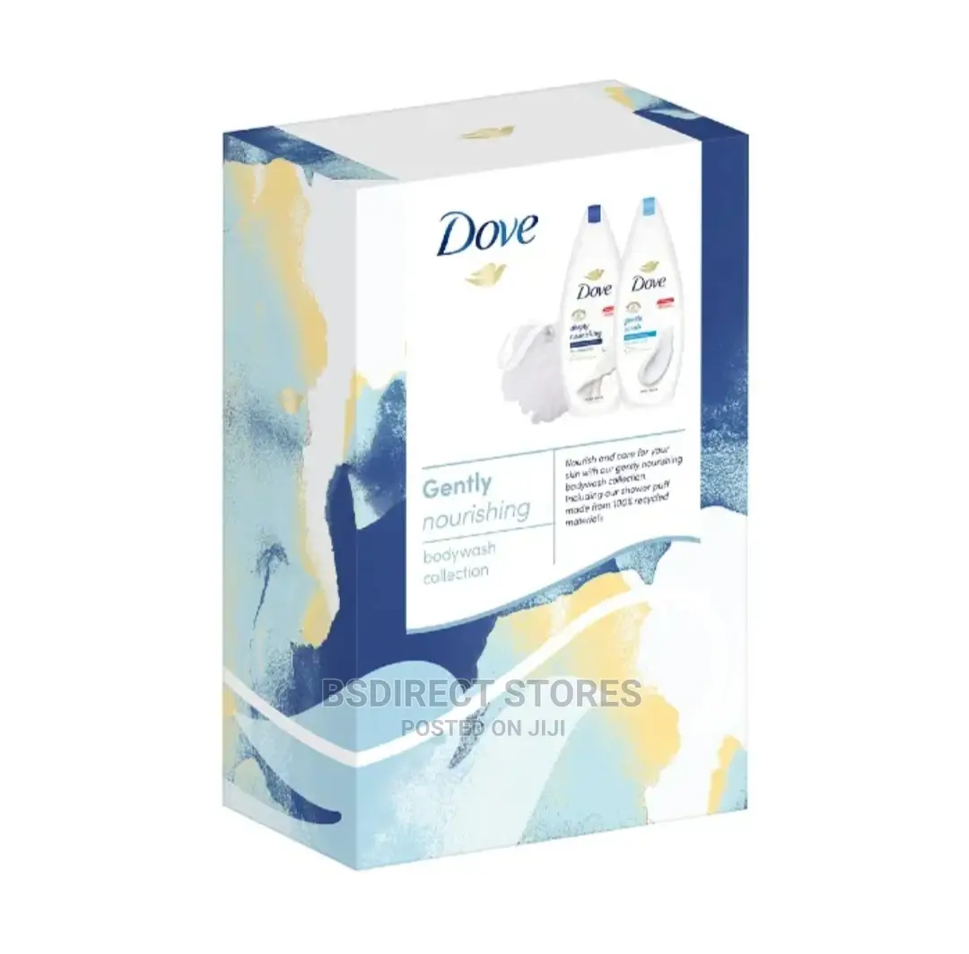 Dove Gently Nourishing Body Wash Gift Set and Shower Puff