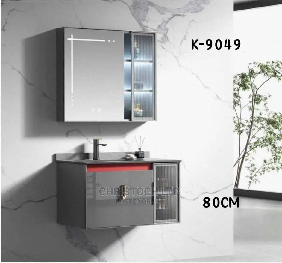 Cabinet Basin With Wall Mounted Mirror/