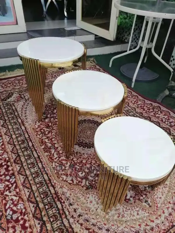 Center Table With Two Stools