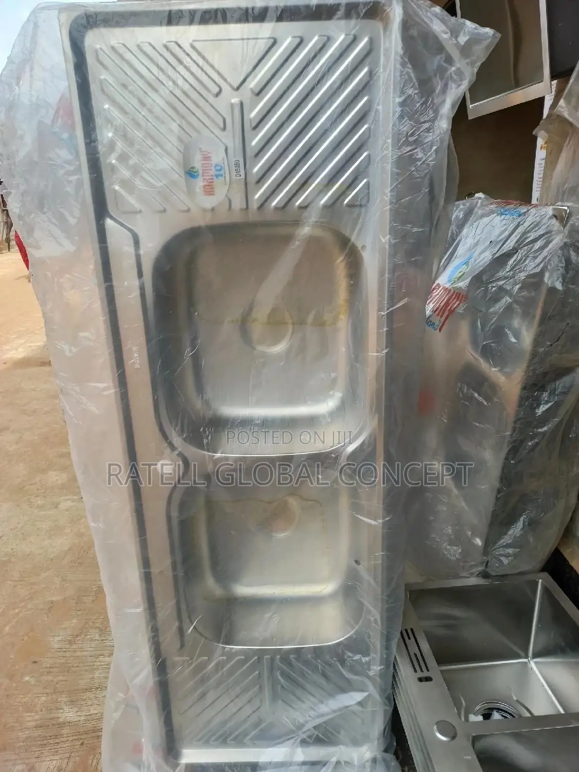 Double Bowl Double Tray Kitchen Sink