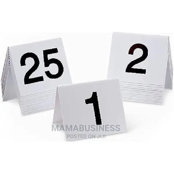 Number 1-25 Stainless Steel Table Sign Display-25pcs