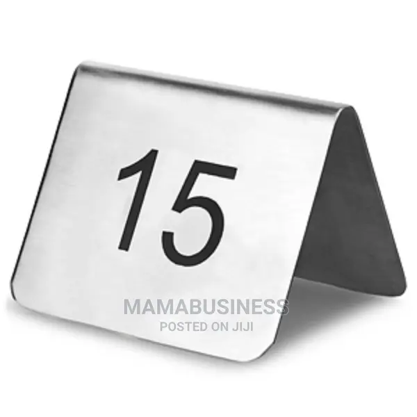 Number 1-15 Stainless Steel Table Sign Display-15pcs