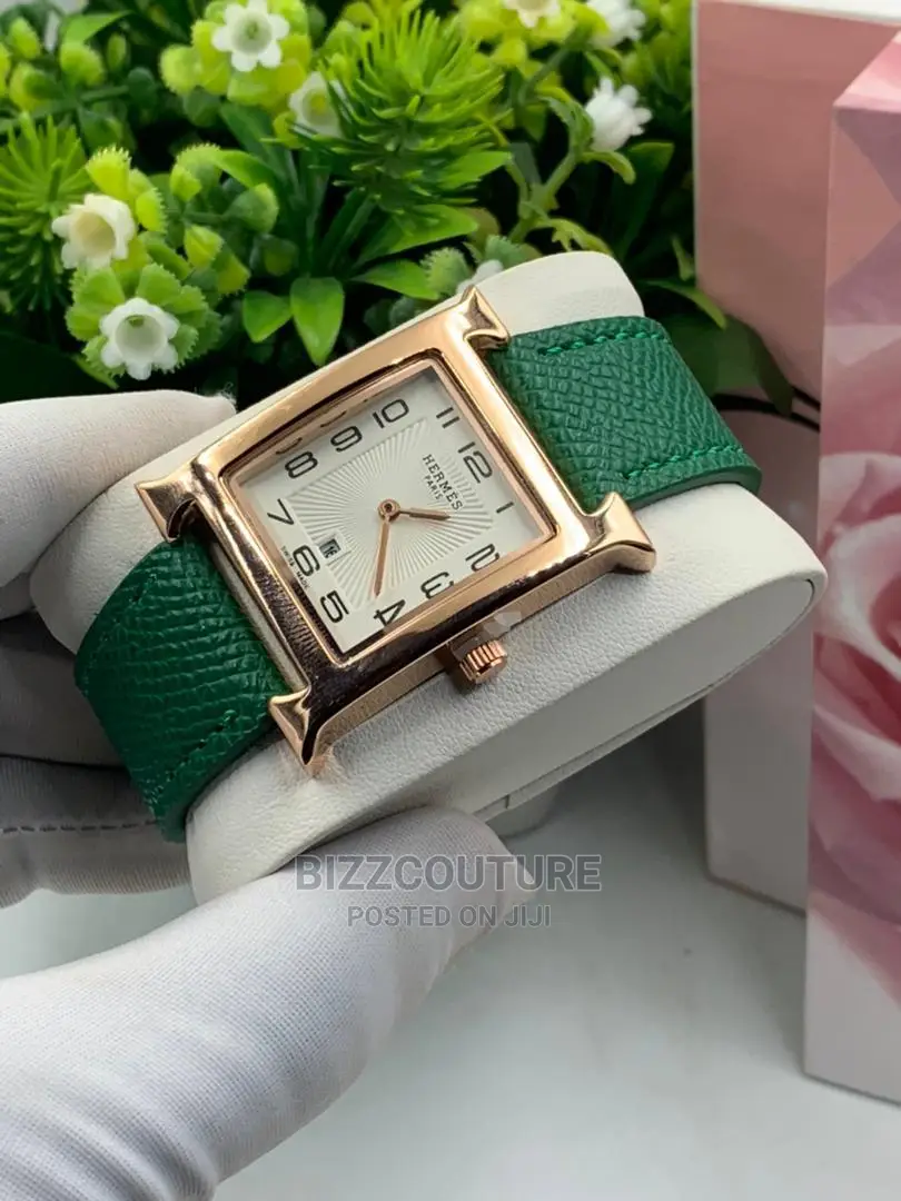 Original HERMES Leather Strap Watch Available in Store