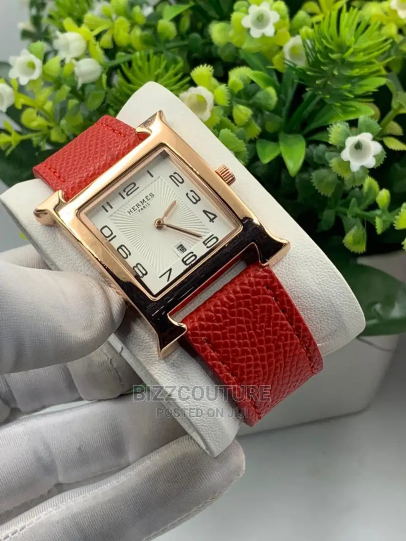 Original HERMES Leather Strap Watch Available in Store