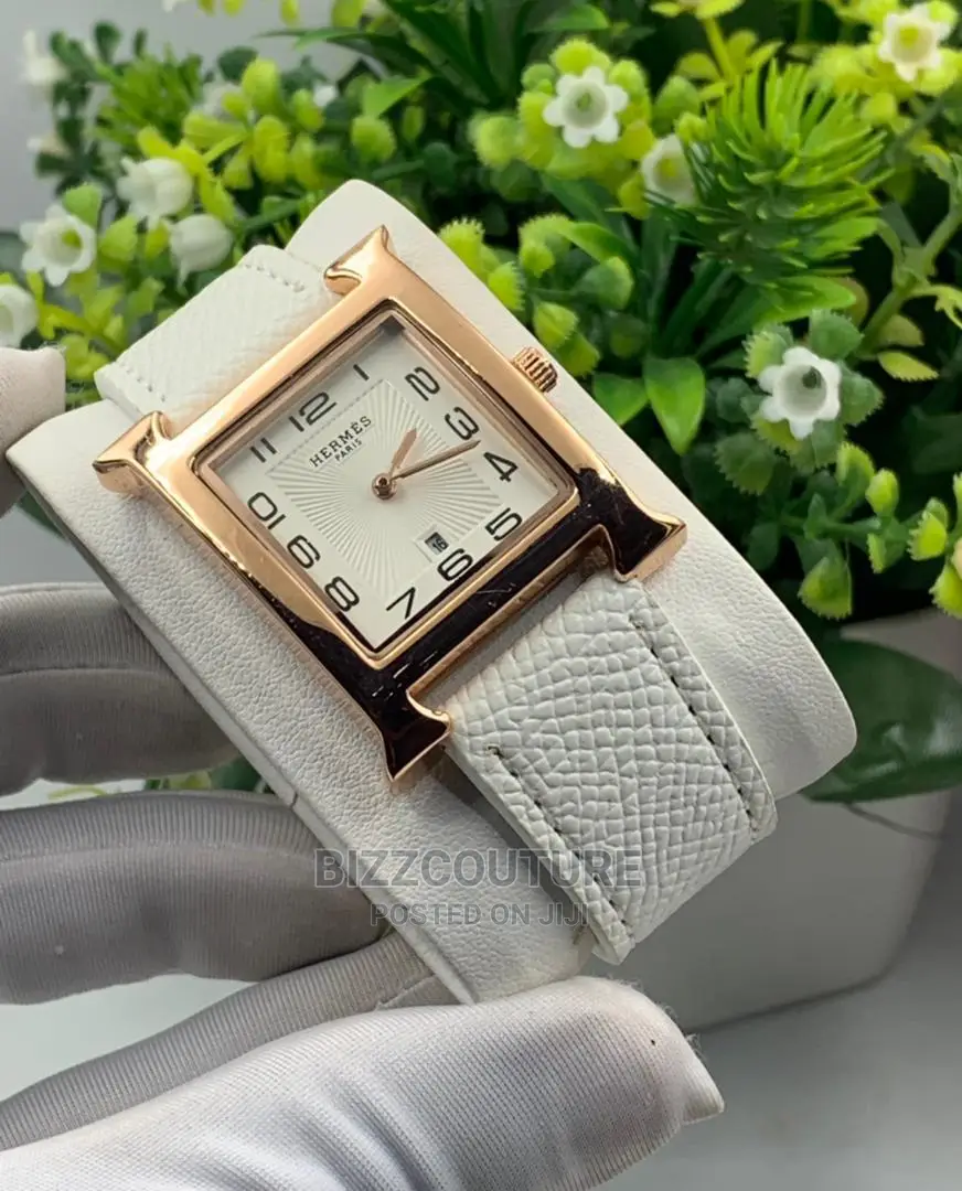 Original HERMES Leather Strap Watch Available in Store