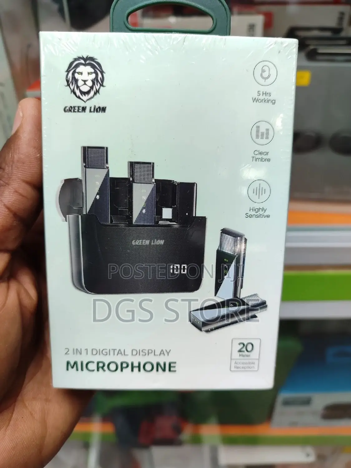 Green Lion 2in1 Digital Display Wireless Microphone