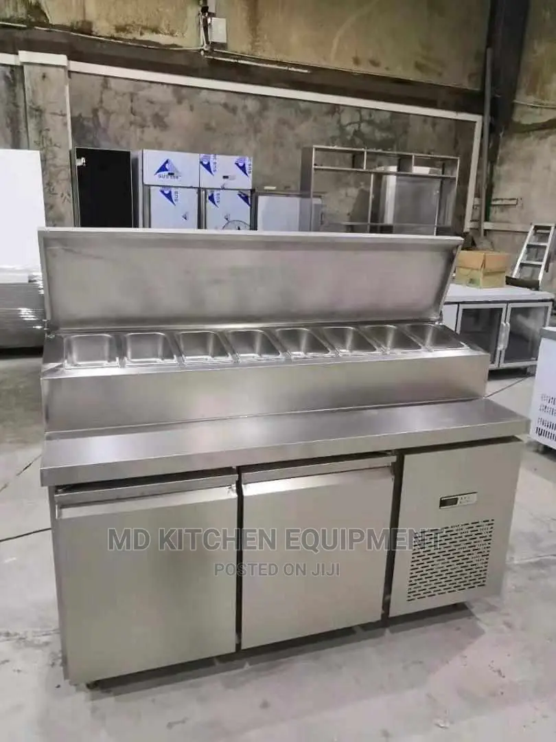 Industrial Salad Bar With Under Counter Freezer