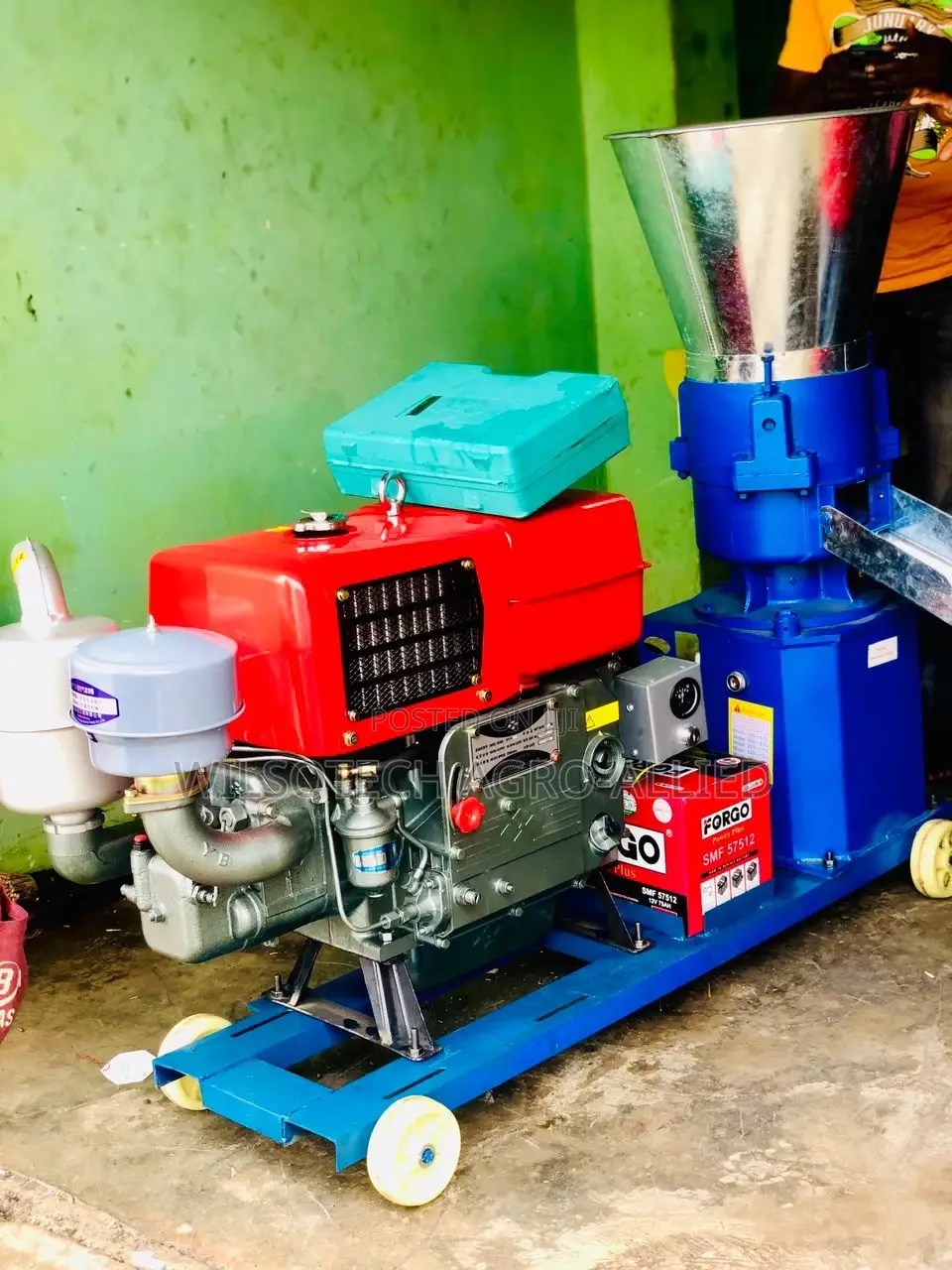 1.2ton/Hr Diesel Engine Powered Pelletizer Available