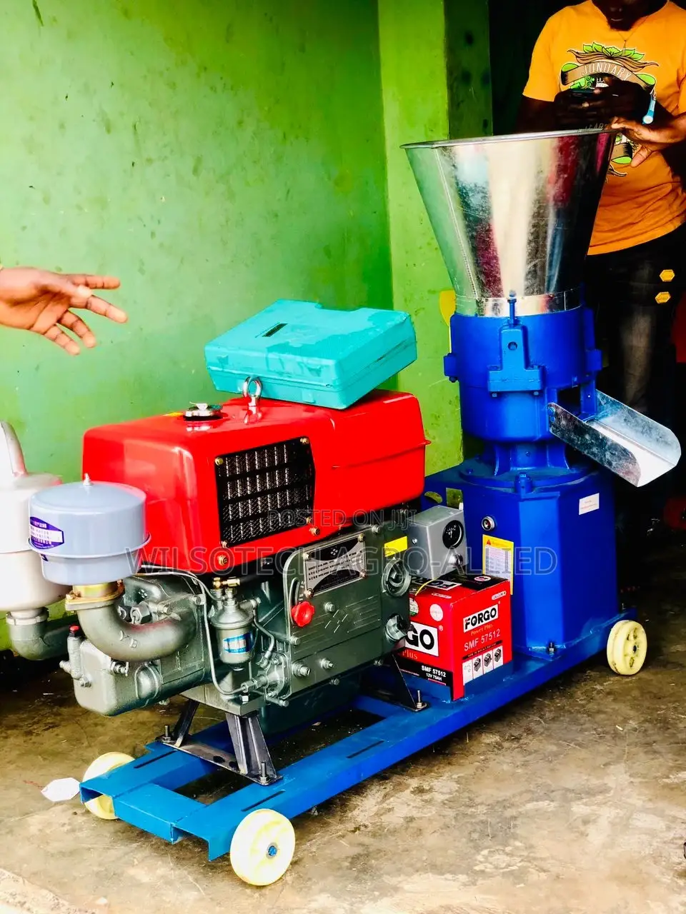 1.2ton/Hr Diesel Engine Powered Pelletizer Available