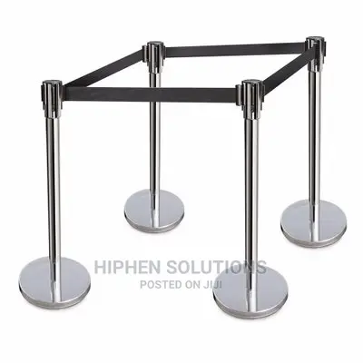 Hiphen Solutions Retractable Belt Stanchions Stainless Steel