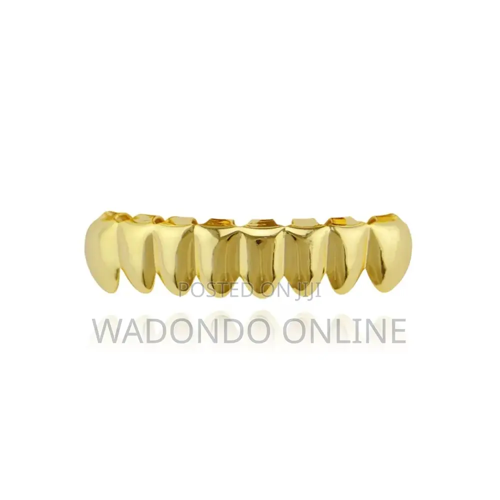 All Smooth Gold Plated Hip-Hop Teeth Grillz Vampire