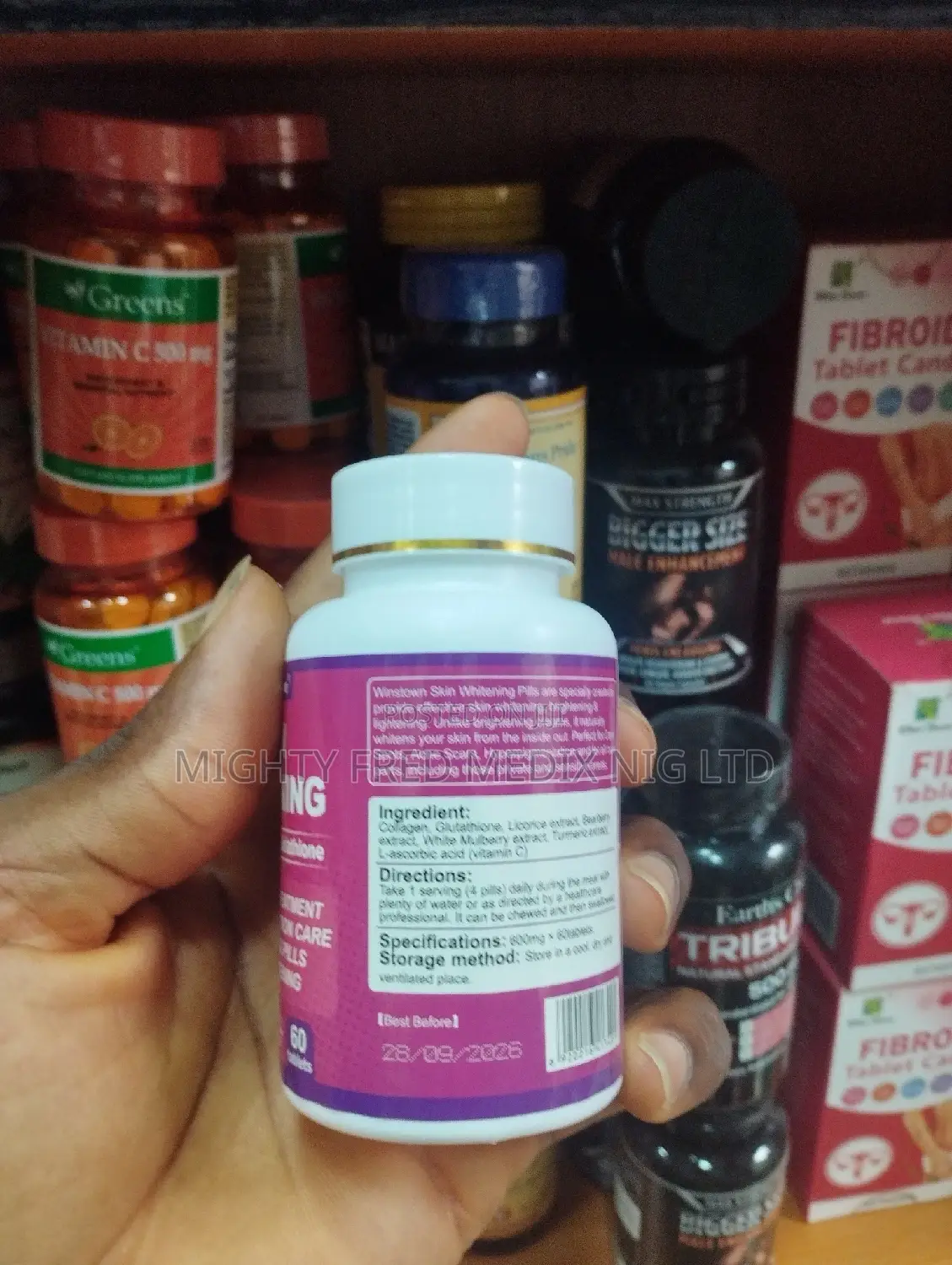 Wins Town Skin Whitening 8000mg Blend With Glutahione