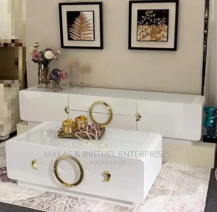 Quality Imported Marble Tv Stand and Center Table