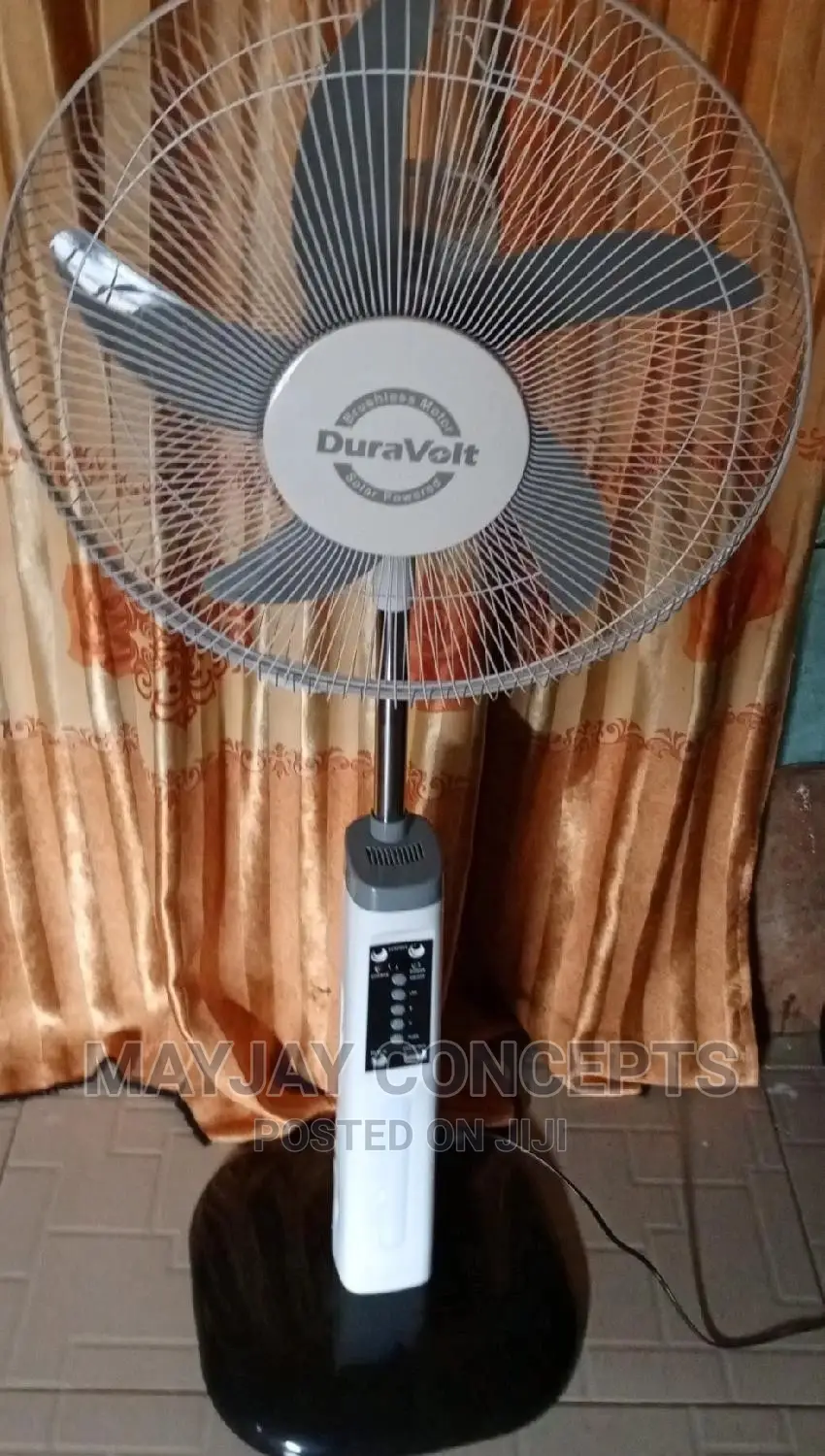 3-in-1 Duravolt Rechargeable Solar Standing Fan