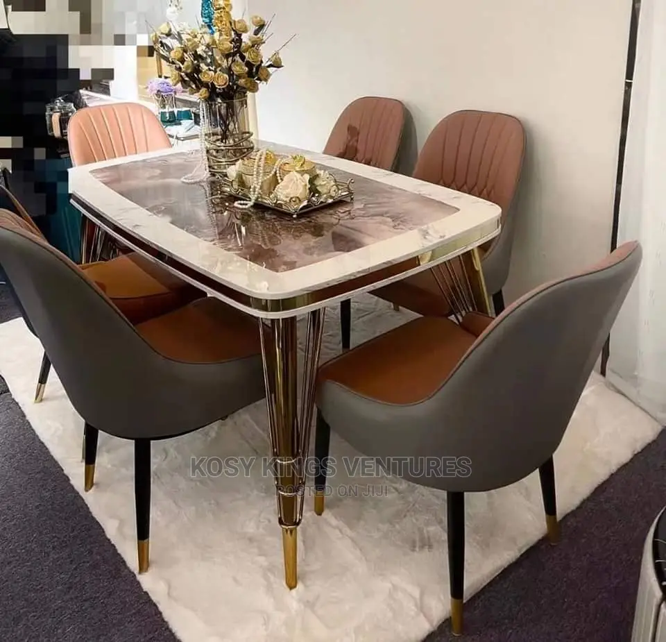 Luxurious Dinning Set With Six Chairs