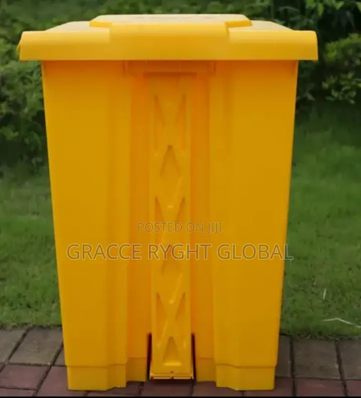 45l Yellow Plastic Pedal Bin