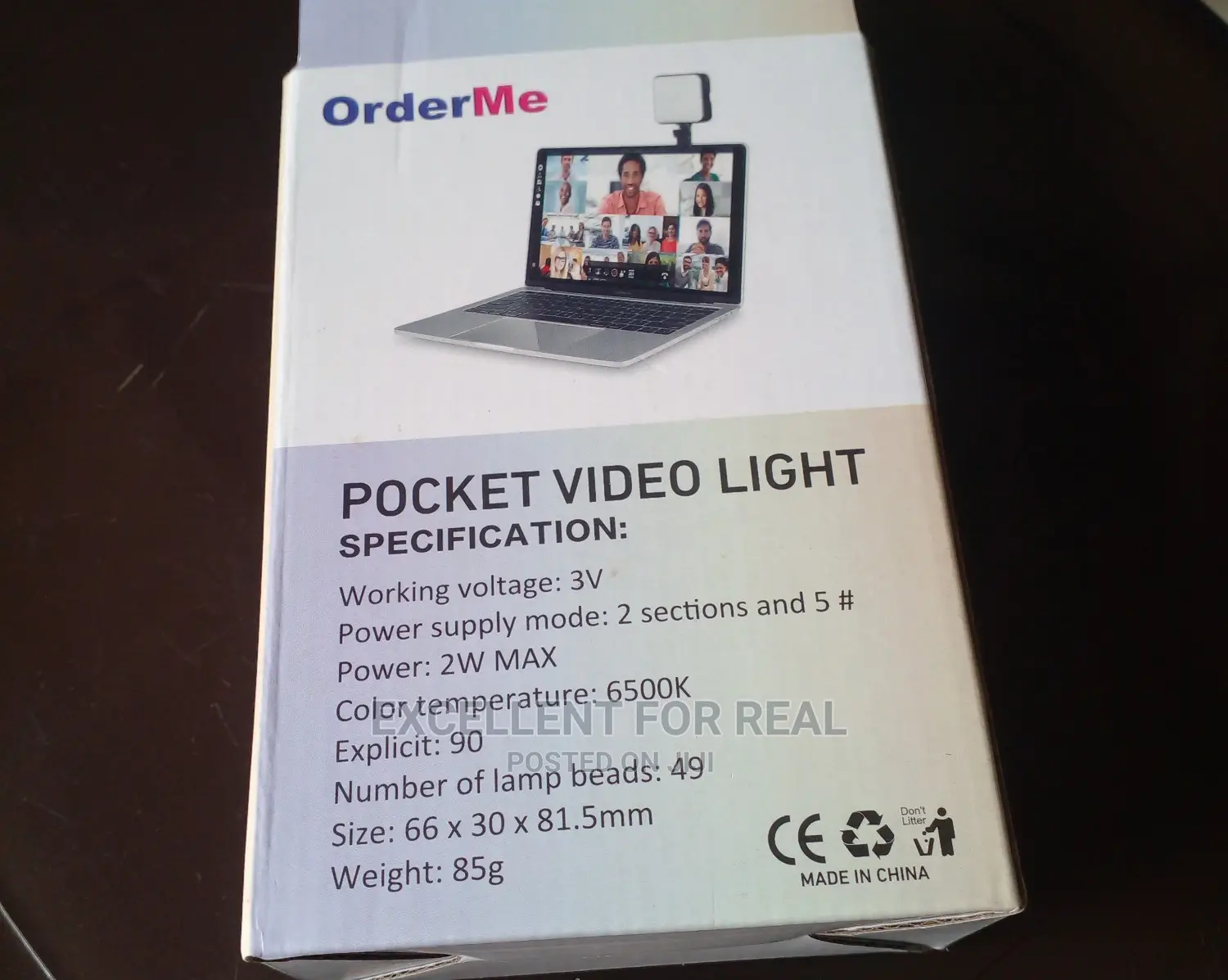 Orderme Pocket Video Light