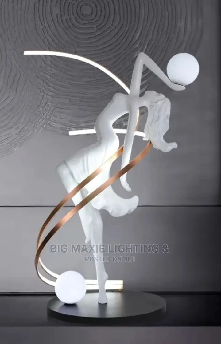 Modern Resin Goddess Sculpture LED Floor Lamp