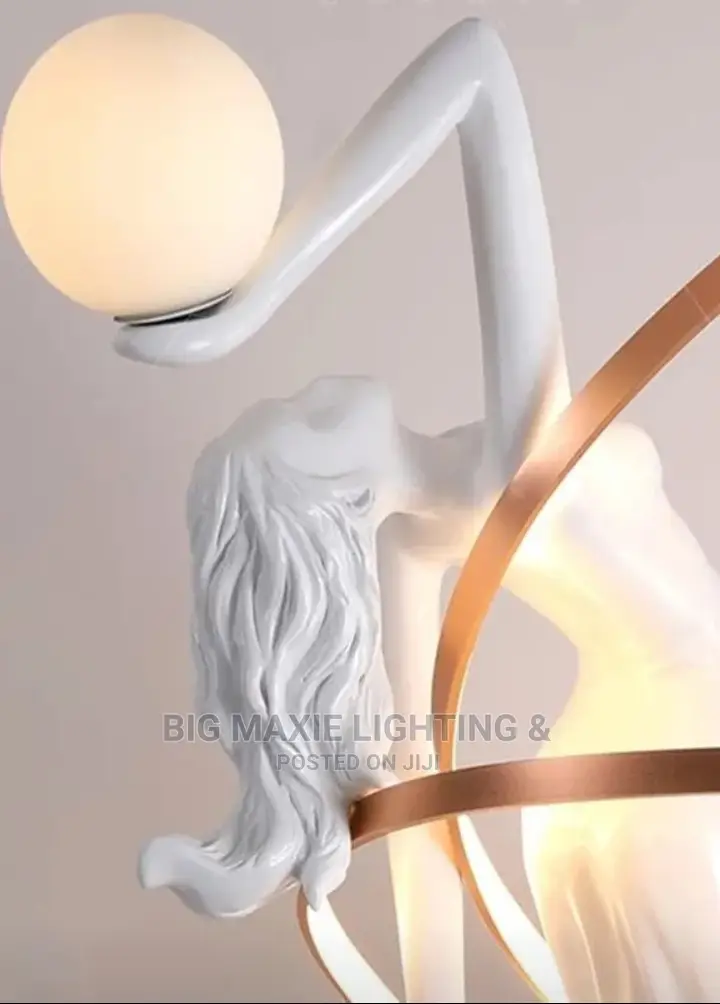 Modern Resin Goddess Sculpture LED Floor Lamp