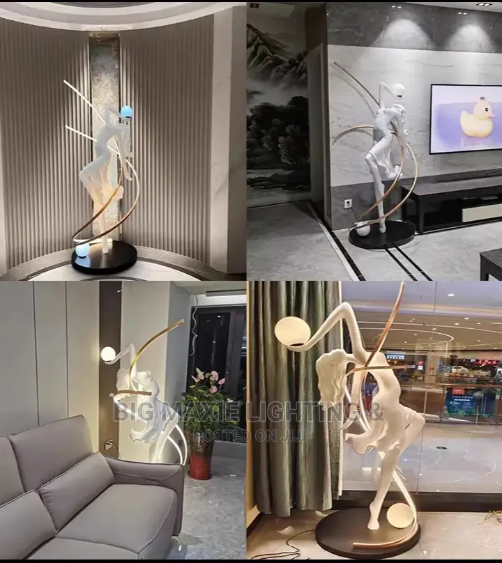 Modern Resin Goddess Sculpture LED Floor Lamp