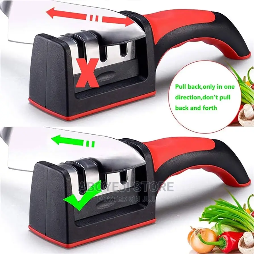 Manual Knife Sharpener 3 Stage Tungsten Steel Diamond