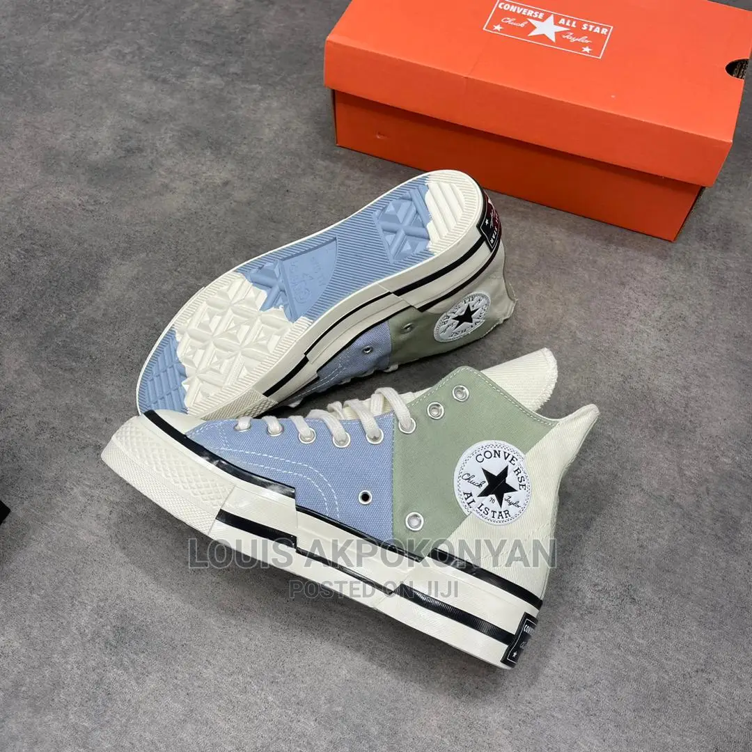 Converse Chuck 70 Plus High Green Beige White Sneakers
