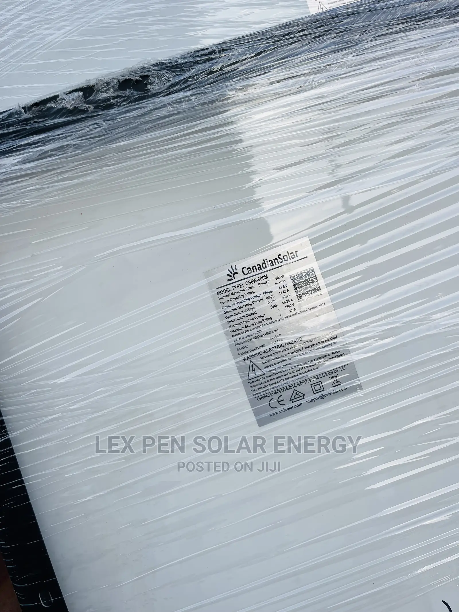 600watt High Voltage Canadian Solar Panel (30years Warranty)