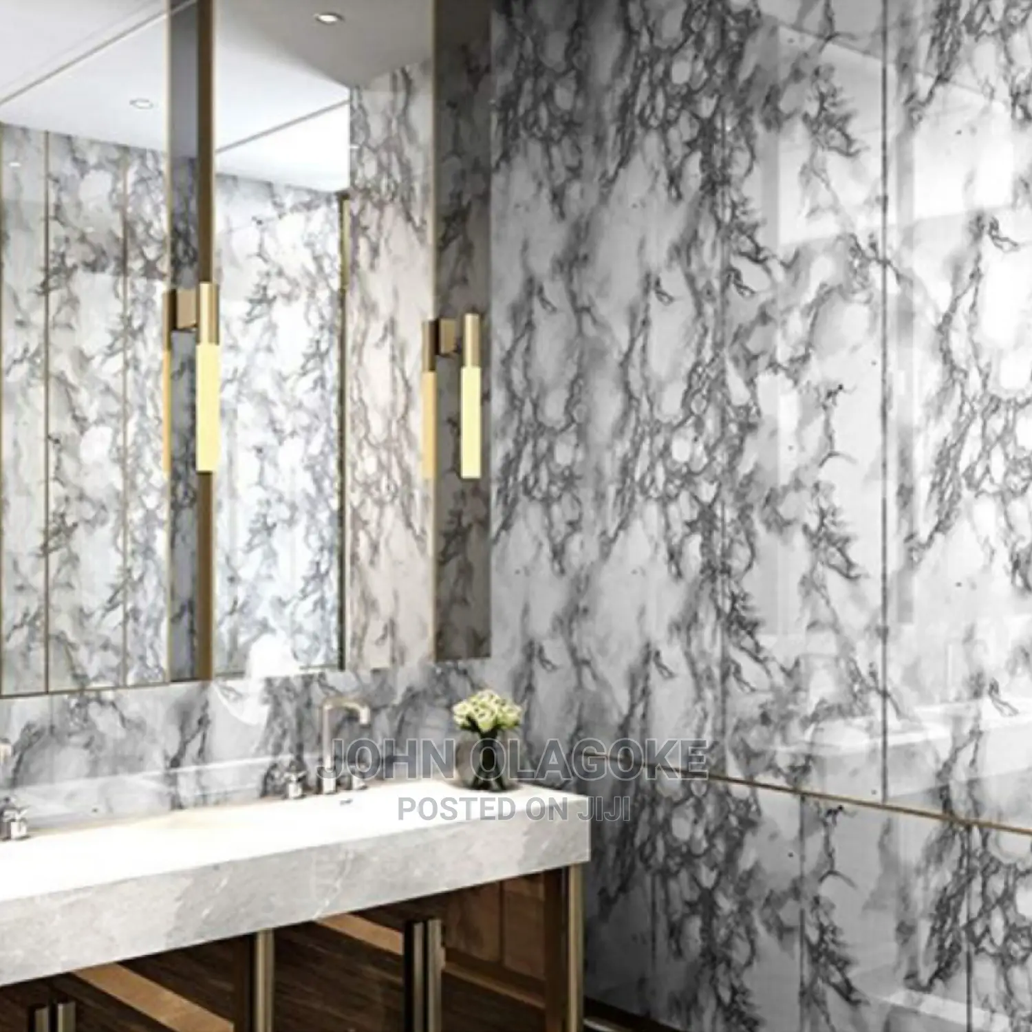Marble Adhesive Waterproof Wallpaper Decor Sticker