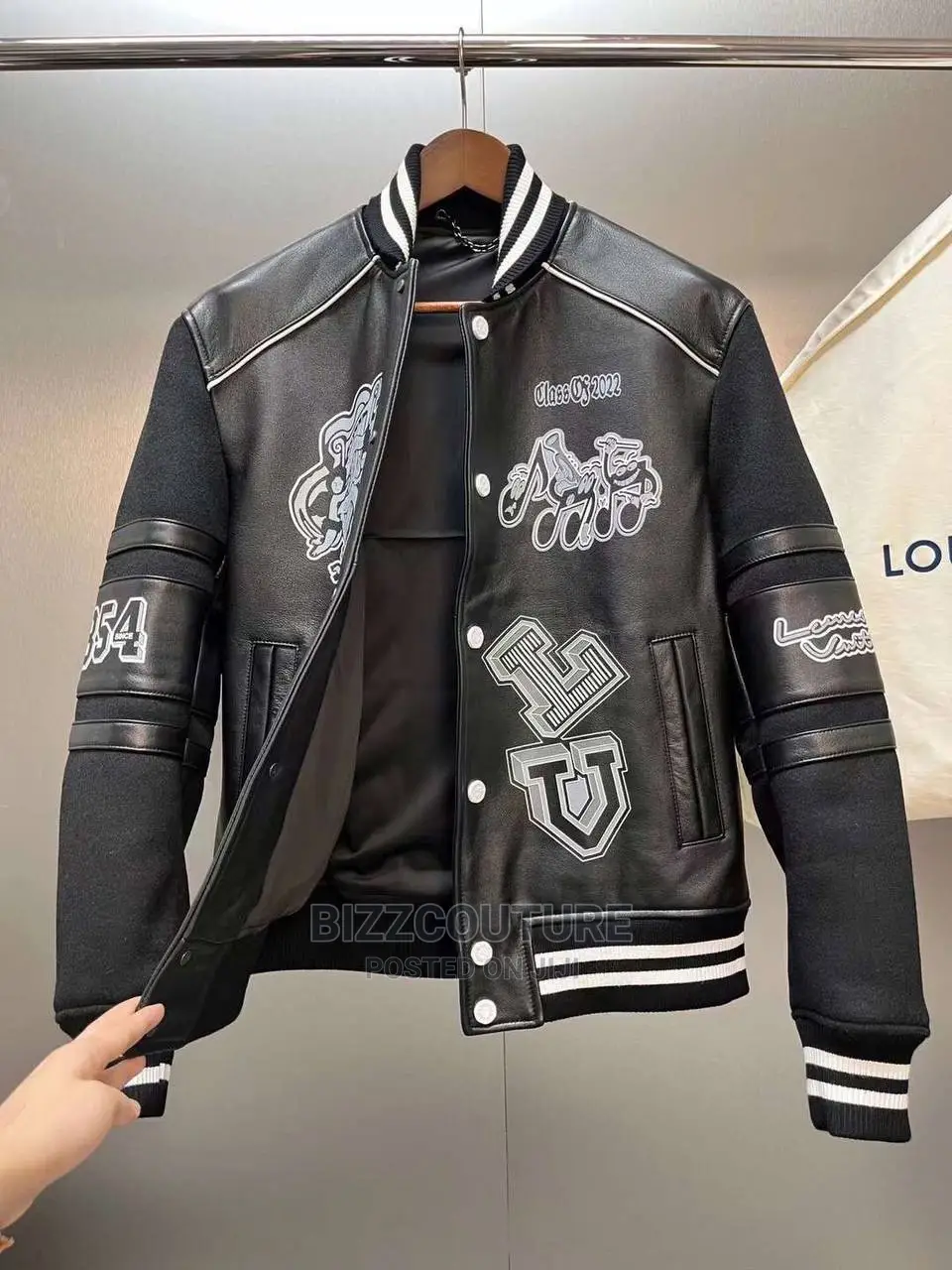 Original Louis Vuitton Varsity Leather Jacket in Store