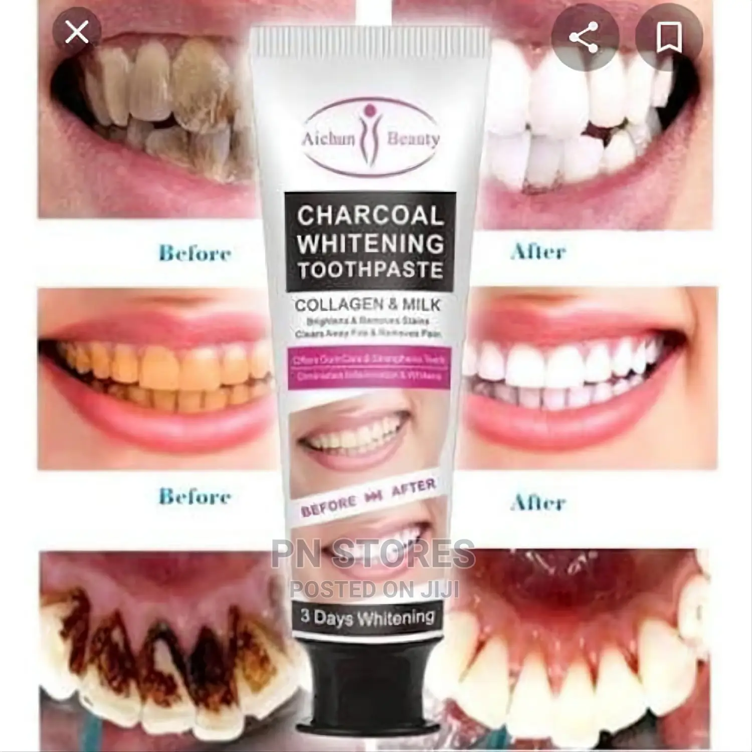 Charcoal Whitening Toothpaste (3days)
